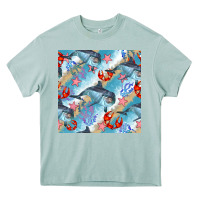 Arona dolphin and crab seamless pattern Heavy Core Tee - BundleAndBundleShop