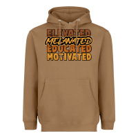 Toasted Coconut Elevated melanated educated motivated Heavyweight Hoodie - HowdyJamesFarm