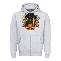 Heather Grey american football afro messy bun Zipper Hoodie - texasbilliewilder