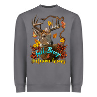 Storm Fall Breeze And Autumn Leaves Deer Heavyweight Sweatshirt - LillyAllenDesigns