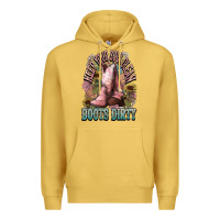 Antique Gold Keep your soul clean boots dirty Cowboy western Premium Hoodie - HowdyJamesFarm