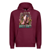 Burgundy Keep your soul clean boots dirty Cowboy western Premium Hoodie - HowdyJamesFarm