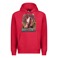 Cardinal Keep your soul clean boots dirty Cowboy western Premium Hoodie - HowdyJamesFarm