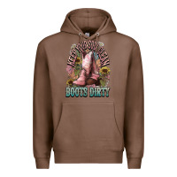 Chestnut Keep your soul clean boots dirty Cowboy western Premium Hoodie - HowdyJamesFarm