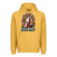 Mustard Keep your soul clean boots dirty Cowboy western Premium Hoodie - HowdyJamesFarm