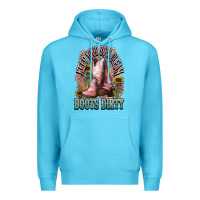 Ocean Blue Keep your soul clean boots dirty Cowboy western Premium Hoodie - HowdyJamesFarm