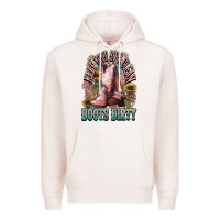 Pale Pink Keep your soul clean boots dirty Cowboy western Premium Hoodie - HowdyJamesFarm