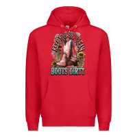 Red Keep your soul clean boots dirty Cowboy western Premium Hoodie - HowdyJamesFarm