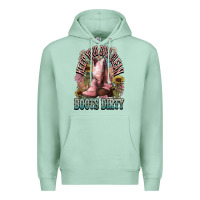 Seafoam Keep your soul clean boots dirty Cowboy western Premium Hoodie - HowdyJamesFarm