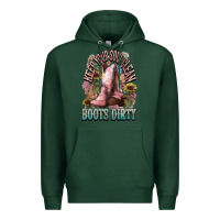 Sports Green Keep your soul clean boots dirty Cowboy western Premium Hoodie - HowdyJamesFarm