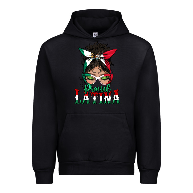 Proud Latina Messy Bun Mama Urban Hoodie by BundleAndBundleShop | Teevron