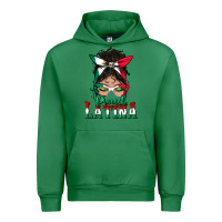 Emerald proud latina messy bun mama Urban Hoodie - BundleAndBundleShop