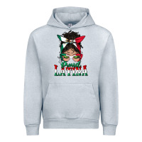 Heather Grey proud latina messy bun mama Urban Hoodie - BundleAndBundleShop