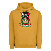 Pigment Peanut Butter proud latina messy bun mama Urban Hoodie - BundleAndBundleShop