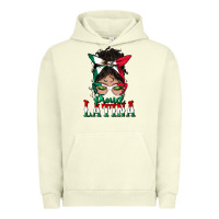 Pigment Pistachio proud latina messy bun mama Urban Hoodie - BundleAndBundleShop
