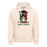 Sandshell proud latina messy bun mama Urban Hoodie - BundleAndBundleShop