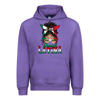 Tulip proud latina messy bun mama Urban Hoodie - BundleAndBundleShop