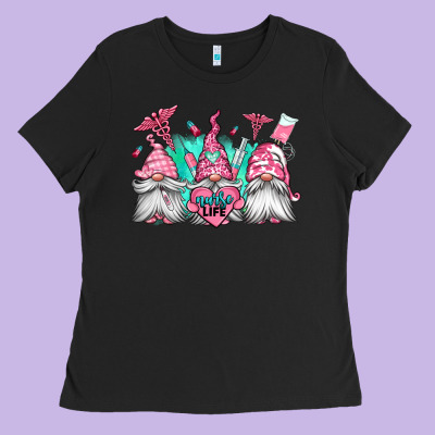 Nurse Gnomes Ladies Tee Designed By Jasminsmagicworld