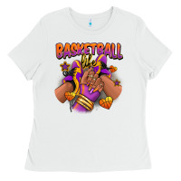 White Basketball life afro girl sneakers Ladies Tee - RanaPortraitStore