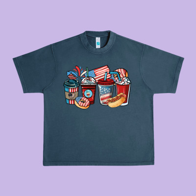 4th Of July Coffee Cups Urban Heavy Tee Designed By Nancycooperartshop