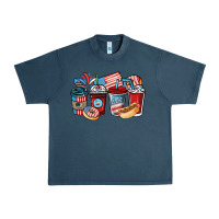 Midnight Navy 4th of july coffee cups Urban Heavy Tee - NancyCooperArtShop