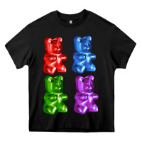 Black jellybear Heavy Core Tee - AdoDesignShop