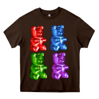 Chocolate Brown jellybear Heavy Core Tee - AdoDesignShop