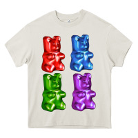 Cream jellybear Heavy Core Tee - AdoDesignShop