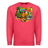 Cardinal St. Patrick's Day gnomies with leopard tumbler Premium Sweatshirt - HowdyJamesFarm