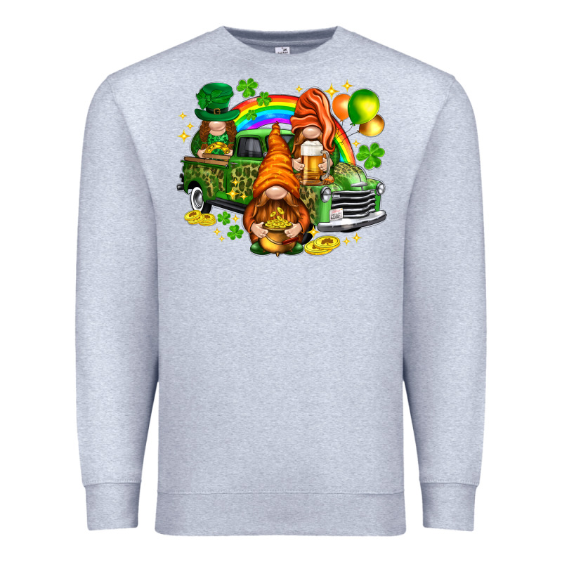 St. Patrick's Day Gnomies With Leopard Tumbler Premium Sweatshirt by HowdyJamesFarm | Teevron