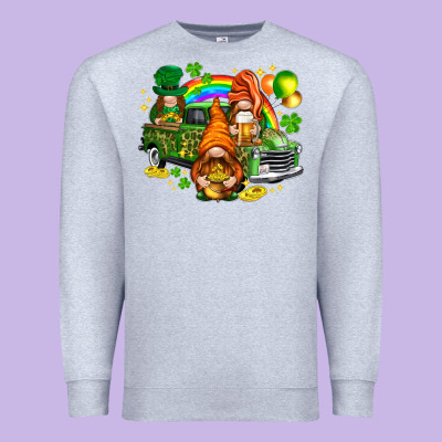 St. Patrick's Day Gnomies With Leopard Tumbler Premium Sweatshirt Designed By Howdyjamesfarm