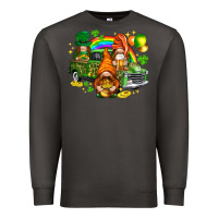Smoke St. Patrick's Day gnomies with leopard tumbler Premium Sweatshirt - HowdyJamesFarm