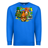 True Royal St. Patrick's Day gnomies with leopard tumbler Premium Sweatshirt - HowdyJamesFarm