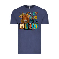 Vintage Denim just a little moody with cow Vintage Tee - NancyCooperArtShop