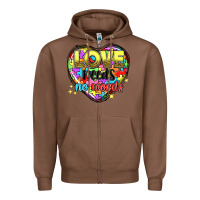 Chestnut Love needs no words Zipper Hoodie - NancyCooperArtShop