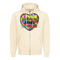Sandshell Love needs no words Zipper Hoodie - NancyCooperArtShop