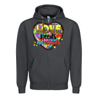 Smoke Love needs no words Zipper Hoodie - NancyCooperArtShop