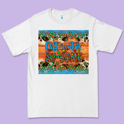 Different Is Au Some Autism Awareness Cowhide Leopard Tumbler Premium Tee Designed By Artiststas
