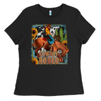 Black cowboy rodeo Ladies Tee - JahusDesignShop