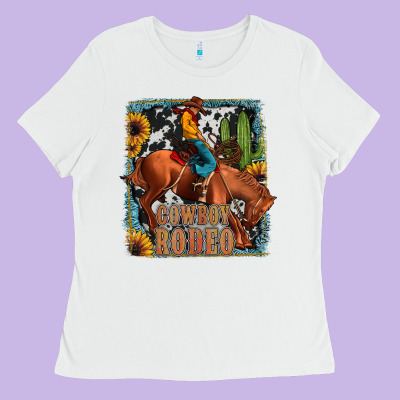 Cowboy Rodeo Ladies Tee Designed By Jahusdesignshop