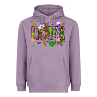 Lavender Mardi Gras love Nurse Heavyweight Hoodie - HowdyJamesFarm