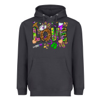 Smoke Mardi Gras love Nurse Heavyweight Hoodie - HowdyJamesFarm