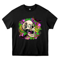 Black halloween skull Heavy Core Tee - AdoDesignShop