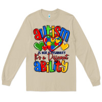 Mushroom autism is not a disability it's a different abilit Long Sleeve Tee - LillyAllenDesigns
