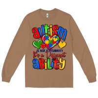 Toasted Coconut autism is not a disability it's a different abilit Long Sleeve Tee - LillyAllenDesigns