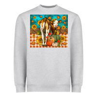 Heather Grey Western Fall Heifer Heavyweight Sweatshirt - LillyAllenDesigns