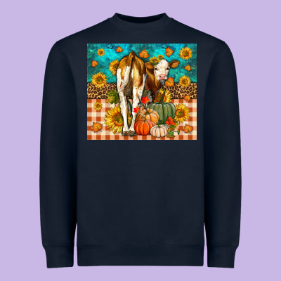 Western Fall Heifer Heavyweight Sweatshirt Designed By Lillyallendesigns