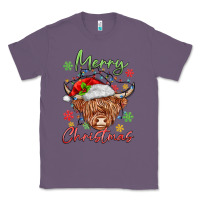 Lavender merry christmas cow Classic Tee - MaliasSmallBusiness