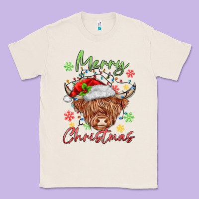 Merry Christmas Cow Classic Tee Designed By Maliassmallbusiness