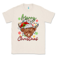 Natural merry christmas cow Classic Tee - MaliasSmallBusiness